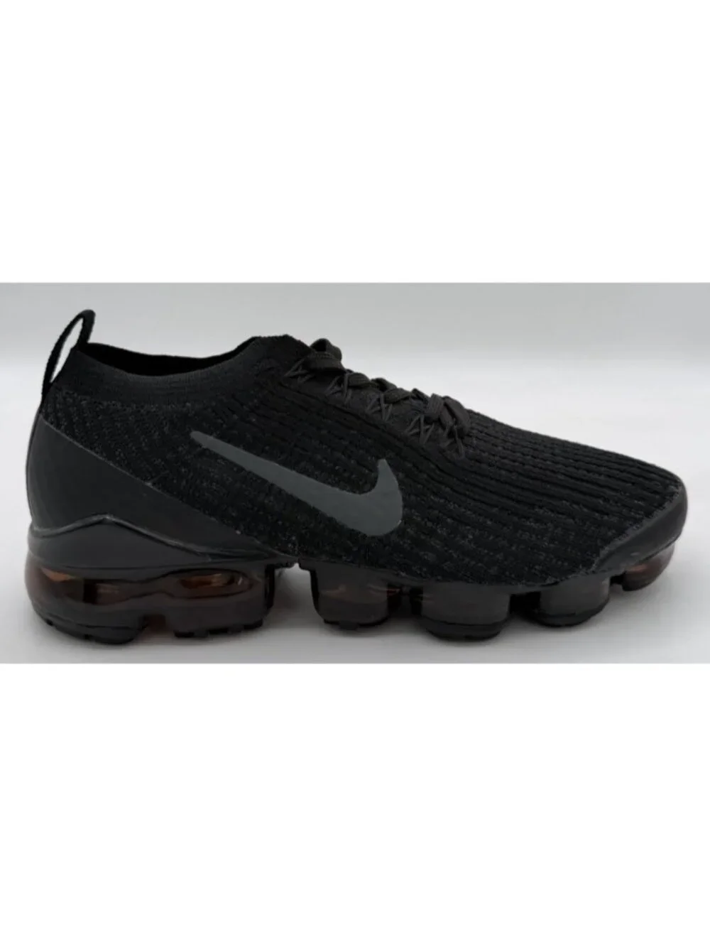 Nike Air Vapormax Flyknit 3 Mens Size 7 Triple Black Running Shoes AJ6900-004
